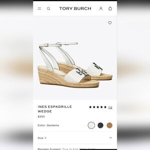 Tory Burch Gardenia Espadrille Wedge